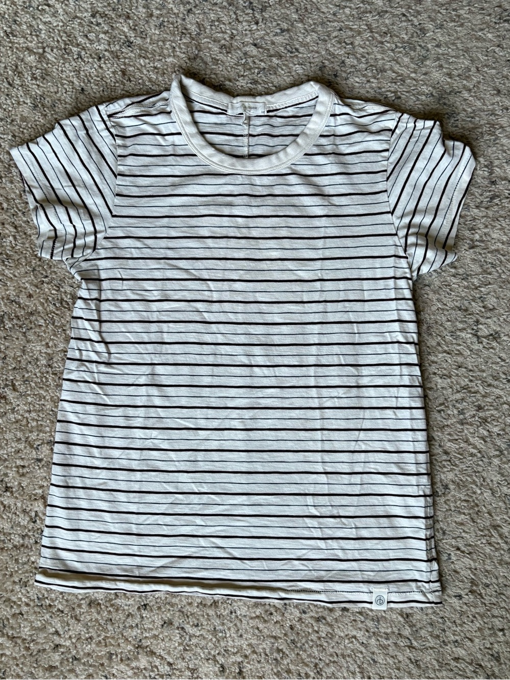 rag & bone Women’s dark navy and burgundy stripe tee